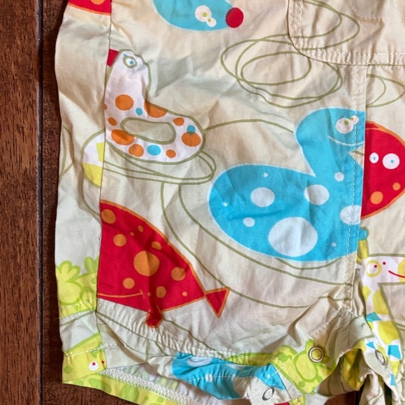 Confetti Colorful baby Overalls ducky alligator 6M - Picture 2 of 6